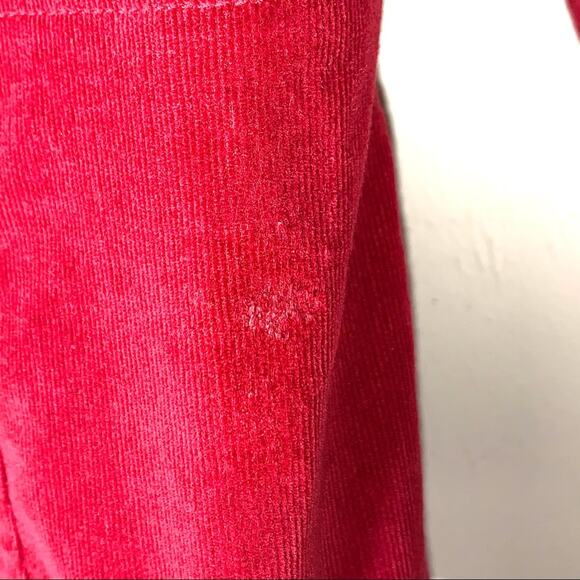 T Style red corduroy lapel blazer suit  jacket size medium M B111 - Picture 2 of 6